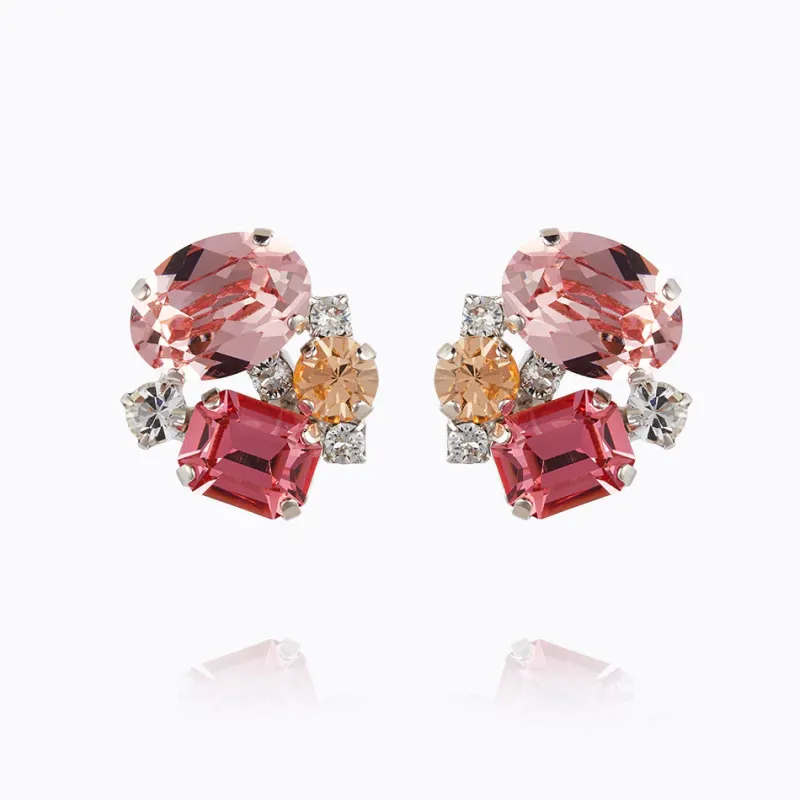 Mini Carolina Örhängen/ Pink Combo (Silver)>Caroline Svedbom Online