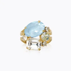 Mini Carolina Ring / Sky Combo (Guld)>Caroline Svedbom