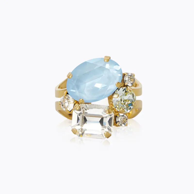 Mini Carolina Ring / Sky Combo (Guld)>Caroline Svedbom