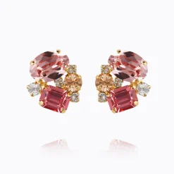 Mini Carolina Örhängen/ Pink Combo (Guld)>Caroline Svedbom Best
