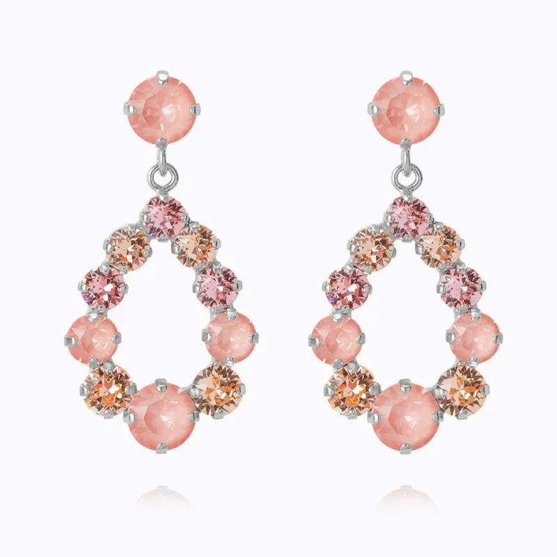 Mini Delia Örhängen/ Flamingo Combo (Rhodium)>Caroline Svedbom New