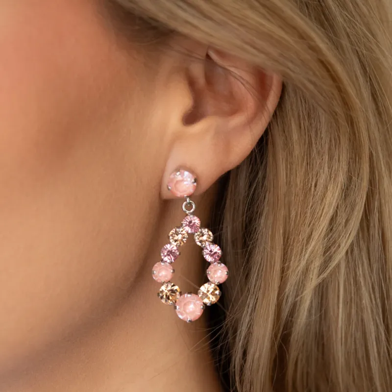 Mini Delia Örhängen/ Flamingo Combo (Rhodium)>Caroline Svedbom New