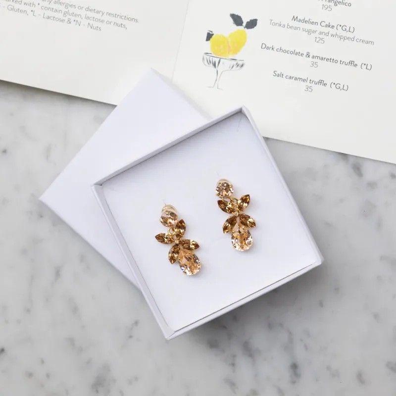 Mini Dione Örhängen / Topaz Combo (Rhodium)>Caroline Svedbom Discount