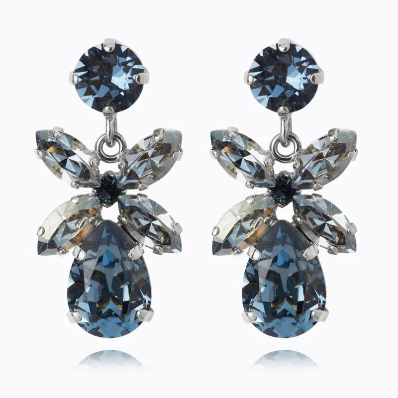 Caroline Svedbom Mini Dione Örhängen/ Denim Blue + Blue Shade (Rhodium)>Caroline Svedbom Örhängen Online