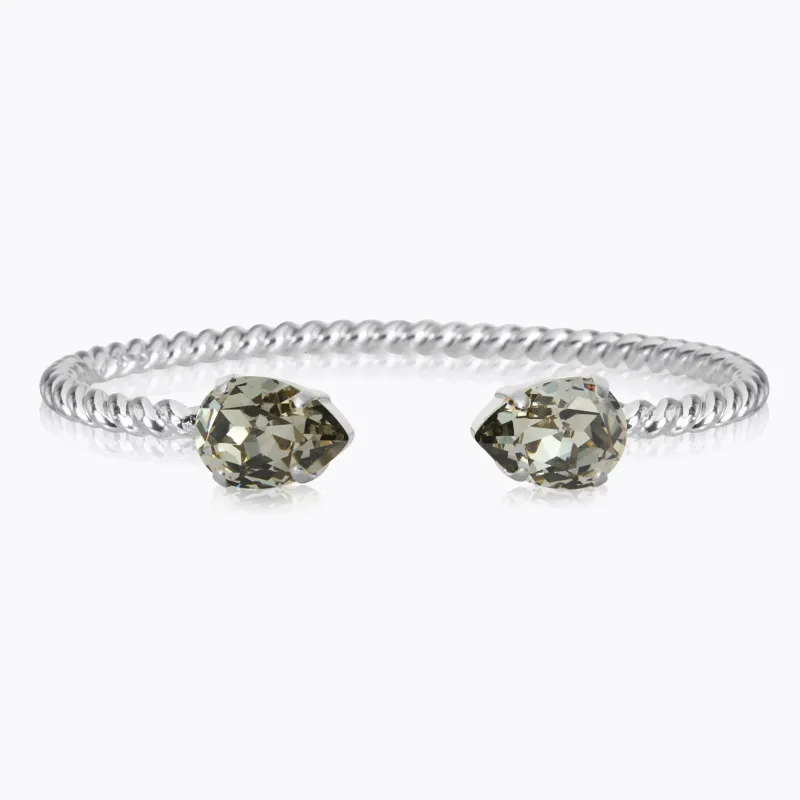 Caroline Svedbom Mini Drop Armband, Black Diamond – Rhodium>Caroline Svedbom Armband Best