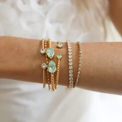 Caroline Svedbom Mini Drop Armband/ Chrysolite (Guld)><noscript><img width=