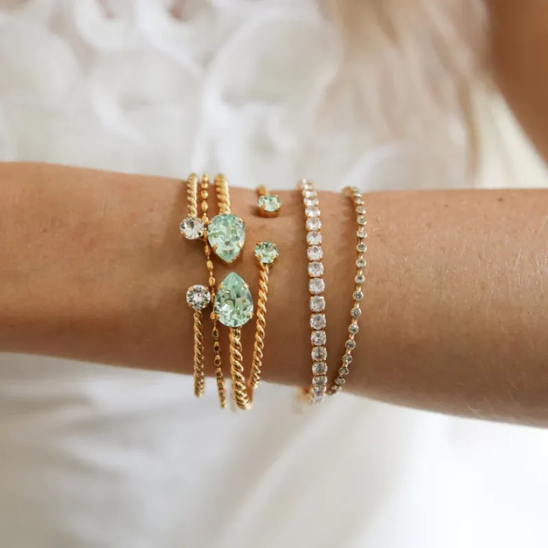 Caroline Svedbom Mini Drop Armband/ Chrysolite (Guld)>Caroline Svedbom Armband Sale