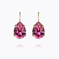 Mini Drop Clasp Örhängen, Dark Rose – Guld>Caroline Svedbom Outlet