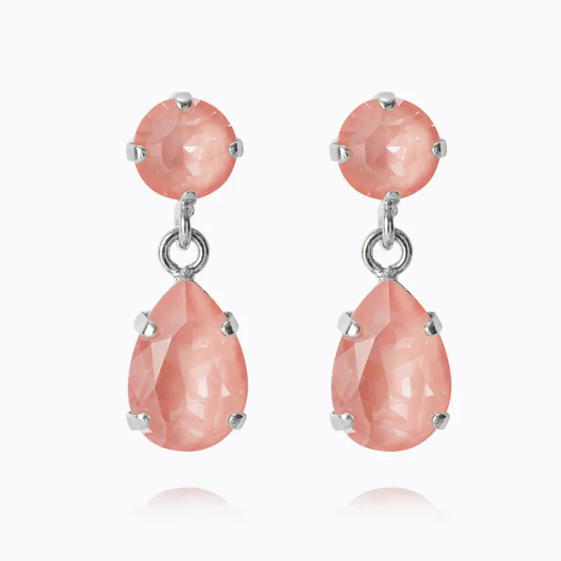 Mini Drop Örhängen/ Flamingo Ignite (Rhodium)>Caroline Svedbom New