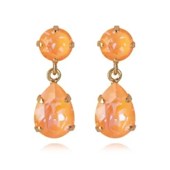 Mini Drop Örhängen / Peach Delite Guld>Caroline Svedbom New