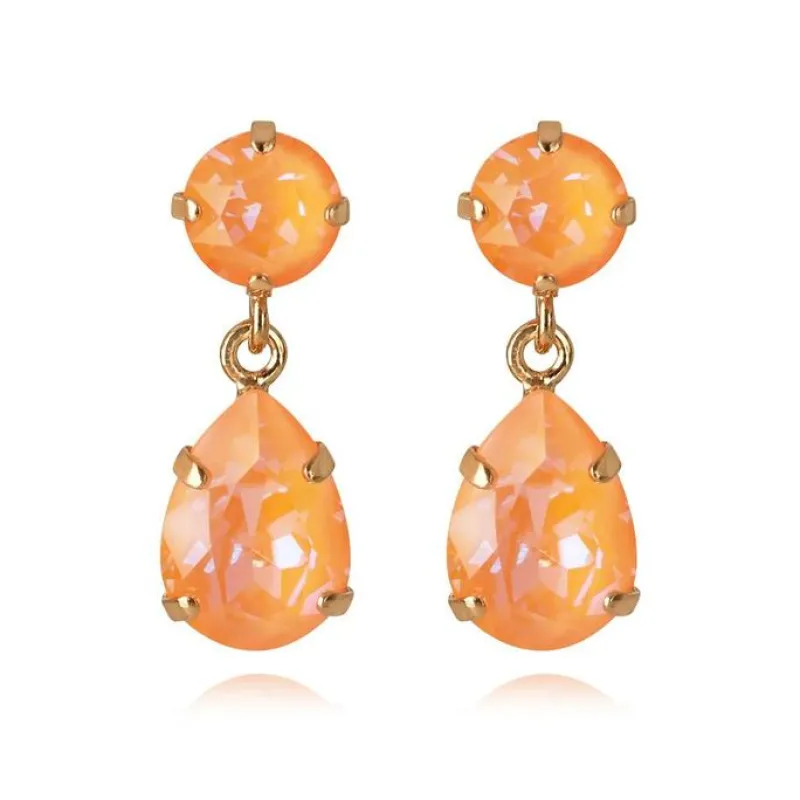 Mini Drop Örhängen / Peach Delite Guld>Caroline Svedbom New
