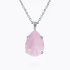 Mini Drop Halsband / Soft Pink (Rhodium)>Caroline Svedbom Best
