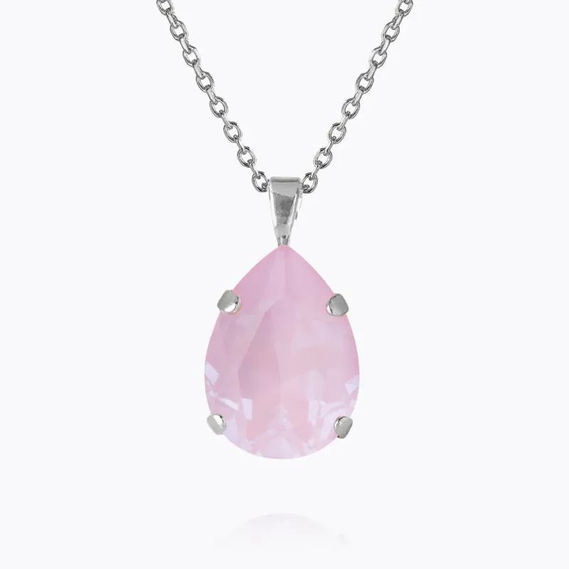 Mini Drop Halsband / Soft Pink (Rhodium)>Caroline Svedbom Best