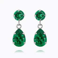 Mini Drop Örhängen / Majestic Green (Rhodium)>Caroline Svedbom Sale