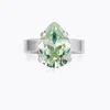Mini Drop Ring/ Chrysolite (Rhodium)>Caroline Svedbom Clearance