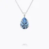 Mini Drop Halsband/ Light Sapphire (Rhodium)>Caroline Svedbom Online