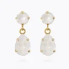 Mini Drop Örhängen / Electric White (Guld)>Caroline Svedbom Outlet