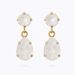 Mini Drop Örhängen / Electric White (Guld)>Caroline Svedbom Outlet