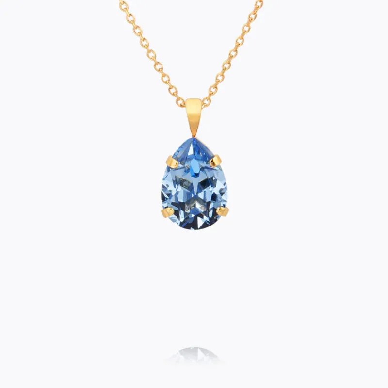 Mini Drop Halsband/ Light Sapphire (Guld)>Caroline Svedbom Clearance