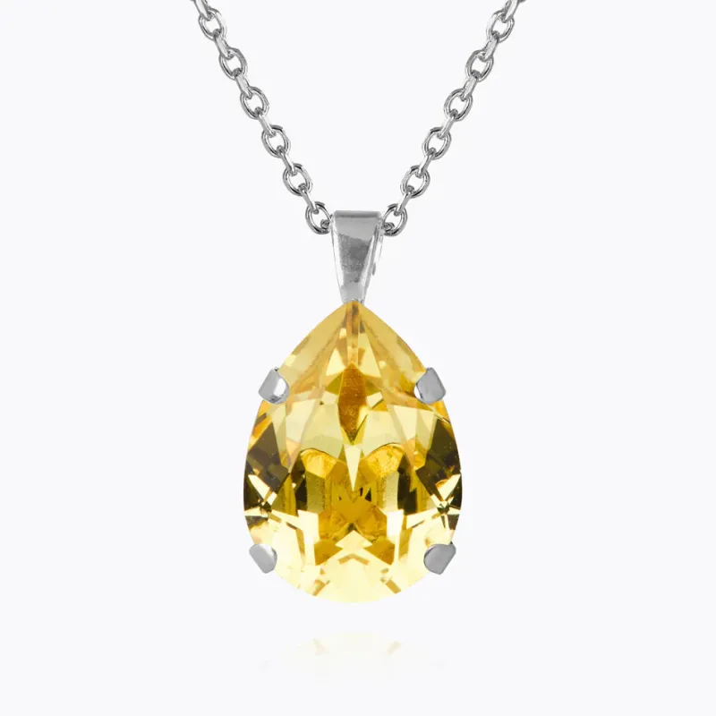 Mini Drop Halsband ReCreated™ Dark Jonquil – Rhodium>Caroline Svedbom Hot