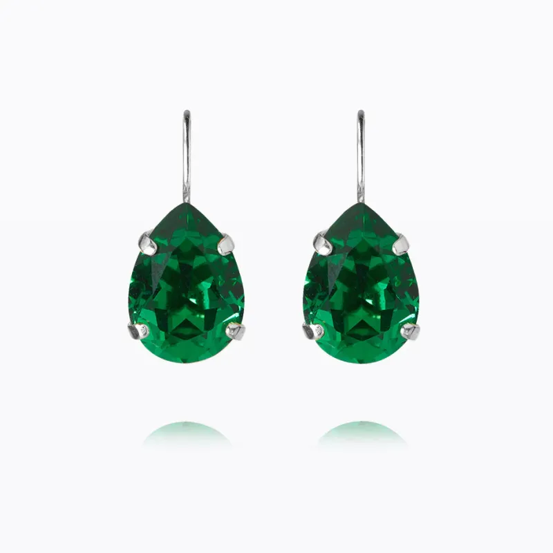 Mini Drop Clasp Örhängen / Majestic Green (Rhodium)>Caroline Svedbom Hot