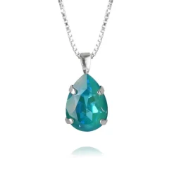 Mini Drop Halsband Rhodium / Laguna Delite>Caroline Svedbom Discount