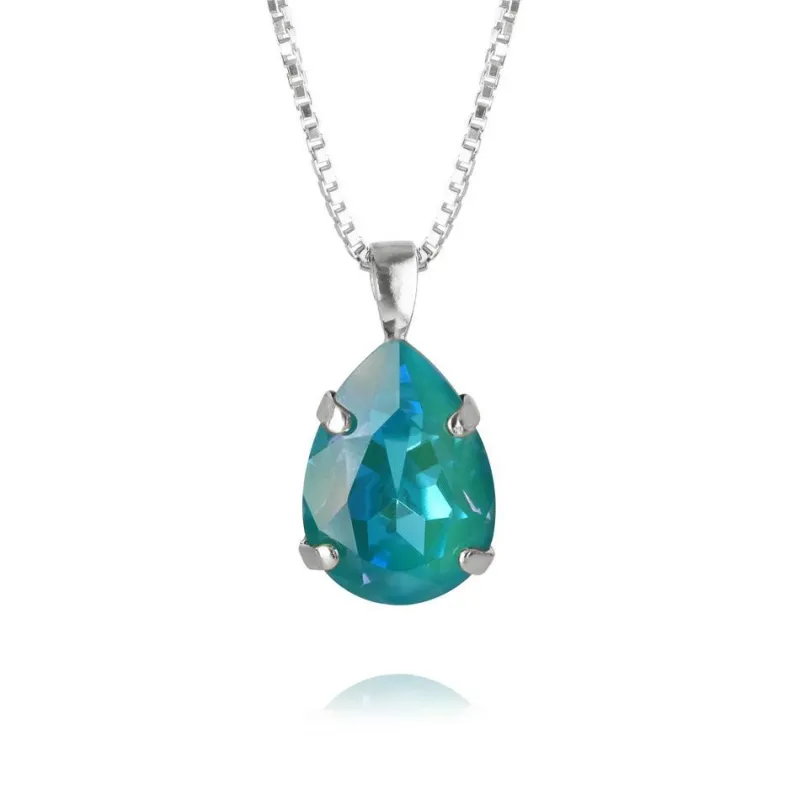 Mini Drop Halsband Rhodium / Laguna Delite>Caroline Svedbom Discount