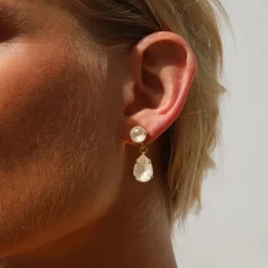Mini Drop Örhängen/ Linen Ignite (Guld)>Caroline Svedbom Sale