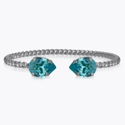 Caroline Svedbom Mini Drop Armband Rhodium / Light Turquoise>Caroline Svedbom Armband