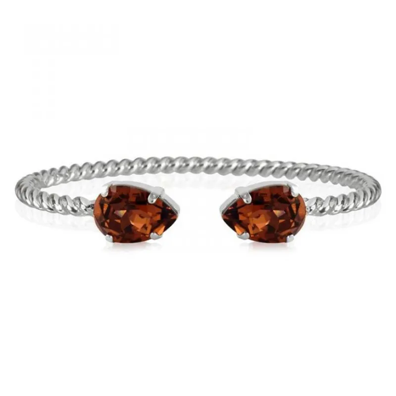 Caroline Svedbom Mini Drop Armband Rhodium / Smoked Topaz>Caroline Svedbom Armband Hot