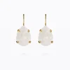 Mini Drop Clasp Örhängen / Electric White (Guld)>Caroline Svedbom New