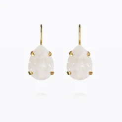 Mini Drop Clasp Örhängen / Electric White (Guld)>Caroline Svedbom New