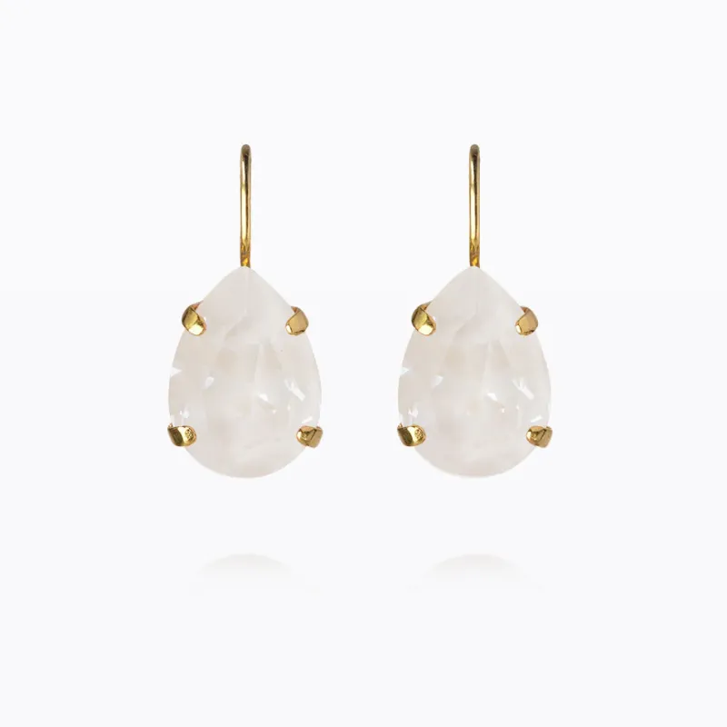 Mini Drop Clasp Örhängen / Electric White (Guld)>Caroline Svedbom New