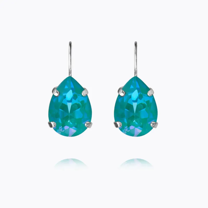 Mini Drop Clasp Örhängen / Laguna Delite (Rhodium)>Caroline Svedbom Discount