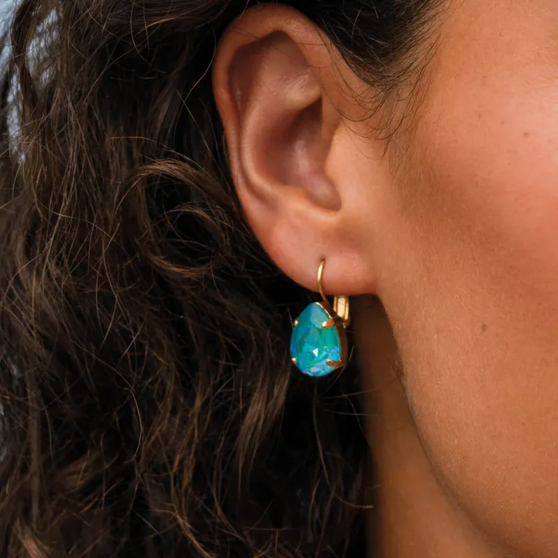 Mini Drop Clasp Örhängen / Laguna Delite (Rhodium)>Caroline Svedbom Discount