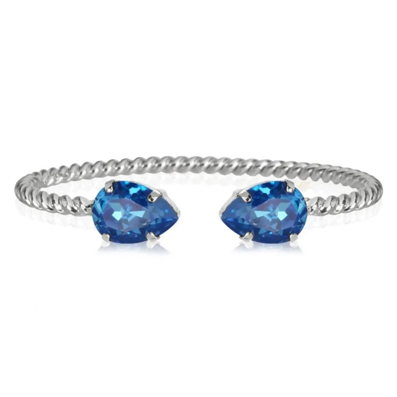 Caroline Svedbom Mini Drop Armband Rhodium / Royal Blue Delite>Caroline Svedbom Armband Sale