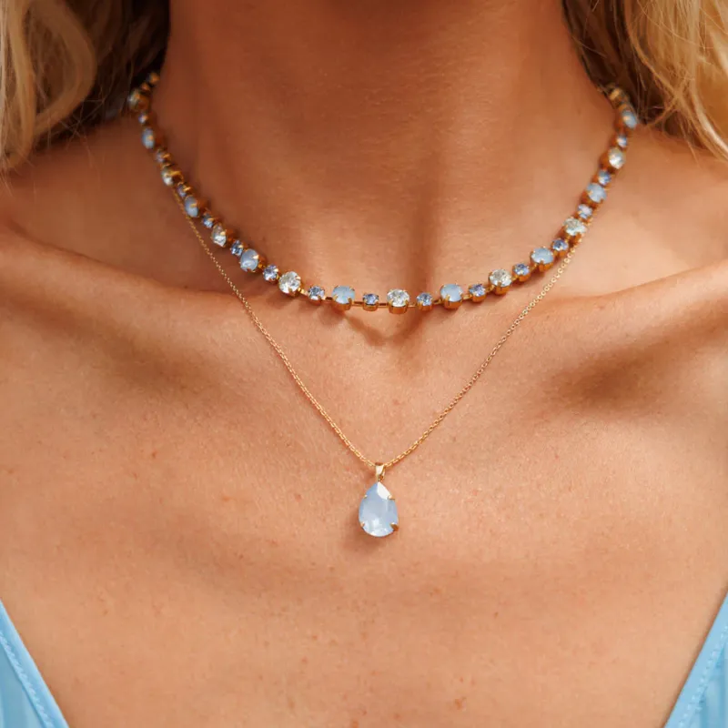 Caroline Svedbom Mini Drop Halsband / Sky Ignite (Guld)>Caroline Svedbom Halsband Sale