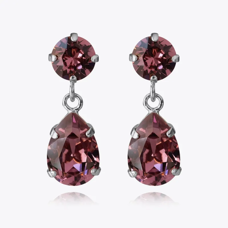 Mini Drop Örhängen/ Iris (Rhodium)>Caroline Svedbom