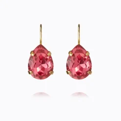 Caroline Svedbom Mini Drop Clasp Örhängen/ Mulberry Red (Guld)>Caroline Svedbom Örhängen Online
