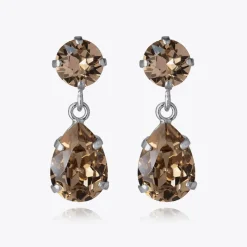 Mini Drop Örhängen/ Greige (Rhodium)>Caroline Svedbom Hot