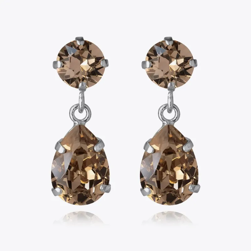 Mini Drop Örhängen/ Greige (Rhodium)>Caroline Svedbom Hot