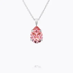 Mini Drop Halsband/ Light Rose (Rhodium)>Caroline Svedbom Online