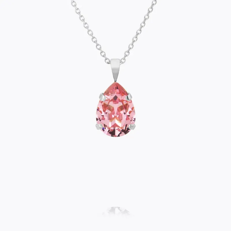 Mini Drop Halsband/ Light Rose (Rhodium)>Caroline Svedbom Online