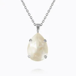 Mini Drop Halsband/ Linen Ignite (Rhodium)>Caroline Svedbom Clearance