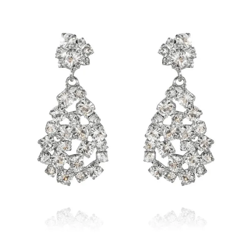 Mini HannaÖrhängen / Crystal (Rhodium)>Caroline Svedbom