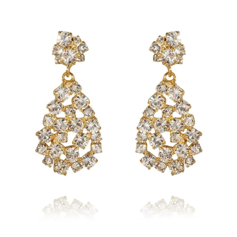 Mini Hanna Örhängen / Crystal (Guld)>Caroline Svedbom New
