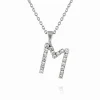 Mini Letter M Halsband (Rhodium)>Caroline Svedbom Online