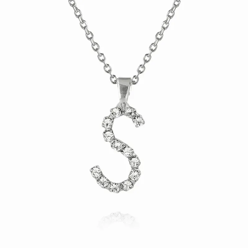 Mini Letter S Halsband (Rhodium)>Caroline Svedbom Clearance