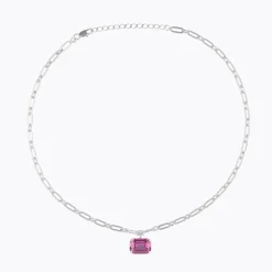 Mini Lydia Halsband, Dark Rose – Rhodium>Caroline Svedbom New