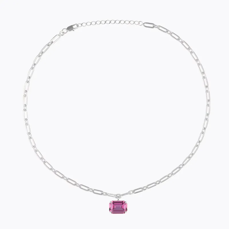 Mini Lydia Halsband, Dark Rose – Rhodium>Caroline Svedbom New